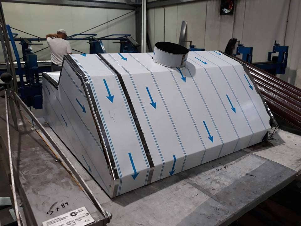 Okap przemysłowy z recyrkulacją